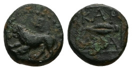 Thrace, Kardia, Ae, 2.44 g 12.61 mm. Circa 357-309 BC.