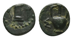 Thrace, Sestos. Ae, 1.37 g 10.80 mm. Circa 300 BC.
