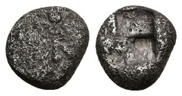 Thraco-Macedonian Region, Uncertain. AR Diobol, 1.97 g 11.38 mm. 5th century BC.
