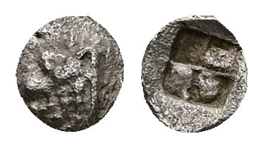 Thraco-Macedonian Region, Uncertain. AR Tetartemorion, 0.15 g 5.66 mm. Circa 520...