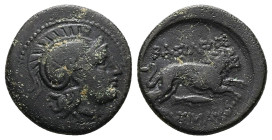 Kings of Thrace, (Macedonian). Lysimachos, Ae. 5.01 g 20.13 mm. Lysimacheia, 305-281 BC.