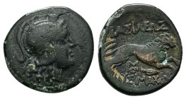 Kings of Thrace, (Macedonian). Lysimachos, Ae. 4.51 g 20.27 mm. Lysimacheia, 305-281 BC.