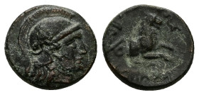 Kings of Thrace (Macedonian). Lysimachos,Ae, 2.54 g 14.68 mm. 305-281 BC.