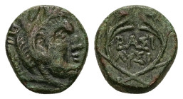 Kings of Thrace (Macedonian). Lysimachos. Ae. 1.94 g. 12.71 mm. 305-281 BC.