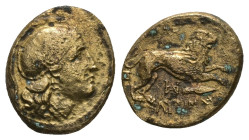 Kings of Thrace, (Macedonian). Lysimachos, Ae. 6.07 g 21.14 mm. 305-281 BC.