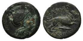 Kings of Thrace (Macedonian). Lysimachos, Ae, 4.86 g 19.48 mm. 305-281 BC.