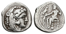 Kings of Macedon, Alexander III 'the Great', AR Drachm, 4.14 g 16.86 mm. 336-323 BC.