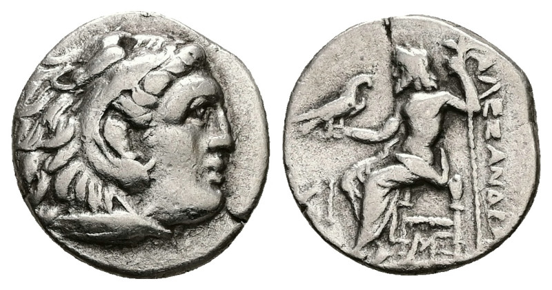 Kings of Macedon, Alexander III 'the Great', AR Drachm, 4.02 g 17.07 mm. 336-323...