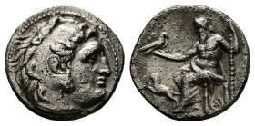 Kings of Macedon, Alexander III 'the Great', AR Drachm, 3.96 g 18.16 mm. 336-323 BC.