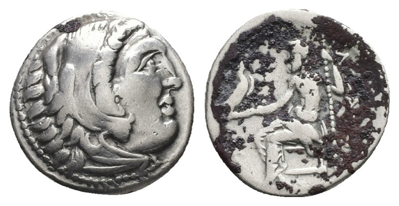 Kings of Macedon, Alexander III 'the Great', AR Drachm, 4.30 g 18.07 mm. 336-323...