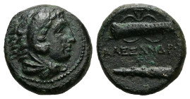 Kings of Macedon, Alexander III 'the Great'. Ae, 6.11 g 18.43 mm. 336-323 BC.