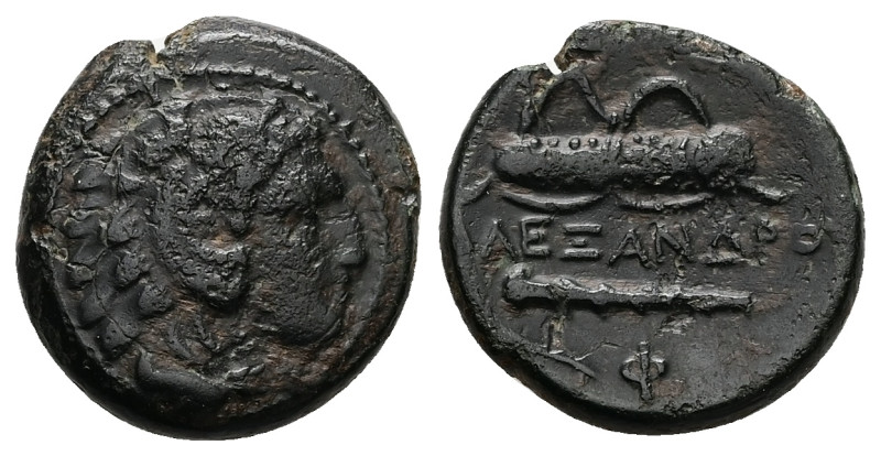 Kings of Macedon, Alexander III 'the Great', Ae, 5.84 g 19.07 mm. 336-323 BC.