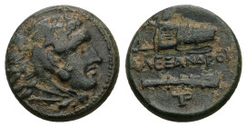 Kings of Macedon, Alexander III "the Great", Ae, 5.65 g 16.71 mm. 336-323 BC.