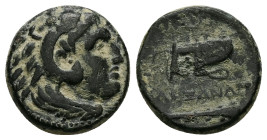 Kings of Macedon, Alexander III 'the Great'. Ae, 5.96 g 17.92 mm. 336-323 BC.