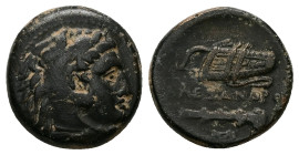 Kings of Macedon, Alexander III 'the Great'. Ae, 6.55 g 17.56 mm. 336-323 BC.