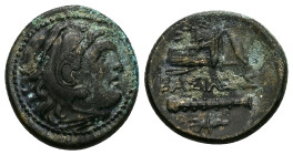 Kings of Macedon, Alexander III "the Great", Ae, 6.81 g 21.07 mm. 336-323 BC.