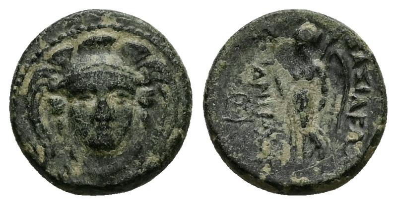 Seleukid Kingdom. Antiochos I Soter. Ae, 2.57 g 13.95 mm. 281-261 BC.