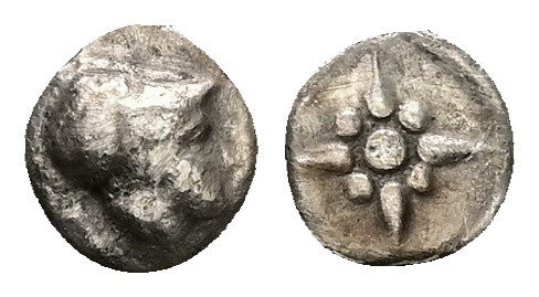 Asia Minor. Uncertain mint. AR, Hemiobol, 0.30 g 6.82 mm. Circa 500-400 BC.