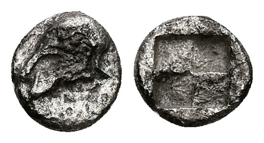 Asia Minor, Uncertain. AR Hemiobol, 0.52 g 7.81 mm. Late 6th-early 5th centuries...