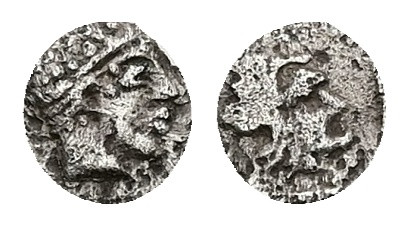 Asia Minor, Uncertain. AR Tetartemorion, 0.10 g 6.03 mm. Circa 5th century BC.