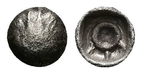 Asia Minor, Uncertain. AR Tetartemorion, 0.16 g 6.58 mm. Circa 5th century BC.