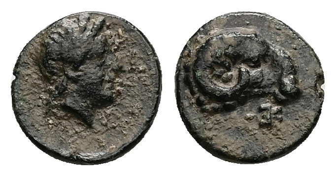 Troas, Kebren. Ae, 0.95 g 10.14 mm. Circa 387-310 BC.