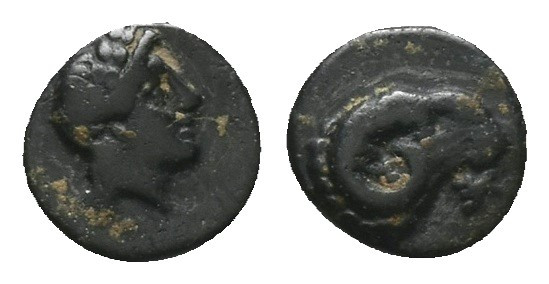 Troas, Kebren. Ae. 0.88 g 9.84 mm. Circa 400-387 BC.