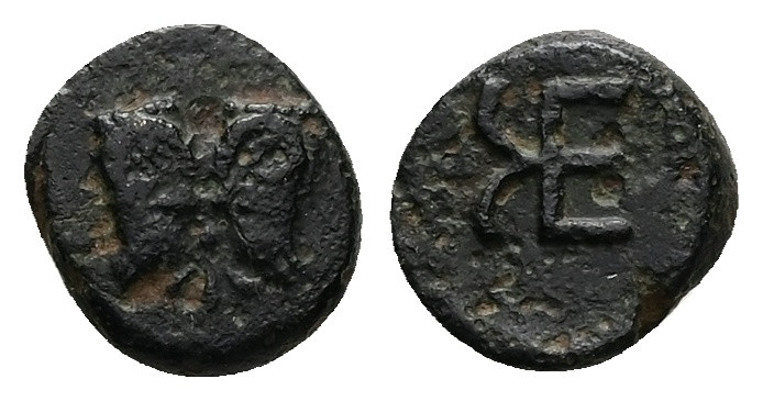 Troas, Kebren. Ae, 1.13 g 10.12 mm. Circa 420-412 BC.