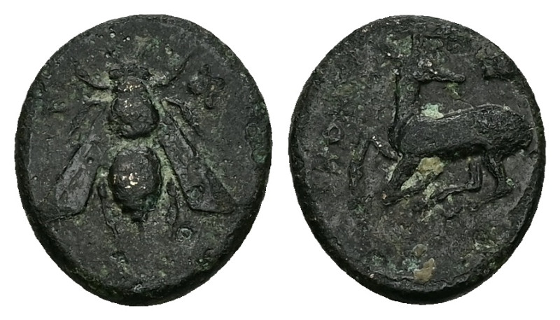 Ionia, Ephesos. Ae, 2.05 g 14.85 mm. Circa 390-300 BC.