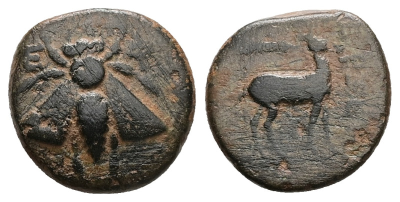 Ionia, Ephesos. Ae, 3.28 g 16.53 mm. Circa 202-133 BC.