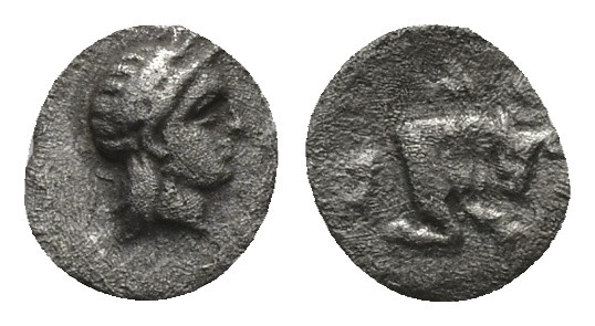 Ionia, Magnesia ad Maeandrum. AR Trihemiobol, 0.50 g 10.04 mm. Circa 400-450 BC....