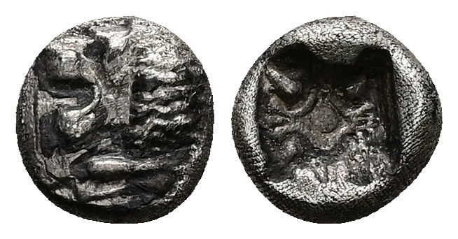 Ionia, Miletos. AR Obol or Hemihekte, 1.13 g 9.35 mm. Late 6th-early 5th centuri...