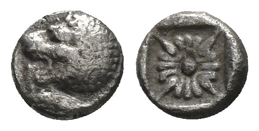 Ionia, Miletos. AR Obol or Hemihekte, 1.15 g 8.99 mm. Late 6th-early 5th centuri...