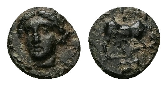 Ionia, Phygela. Ae, 0.46 g 8.17 mm. Circa 350-300 BC.