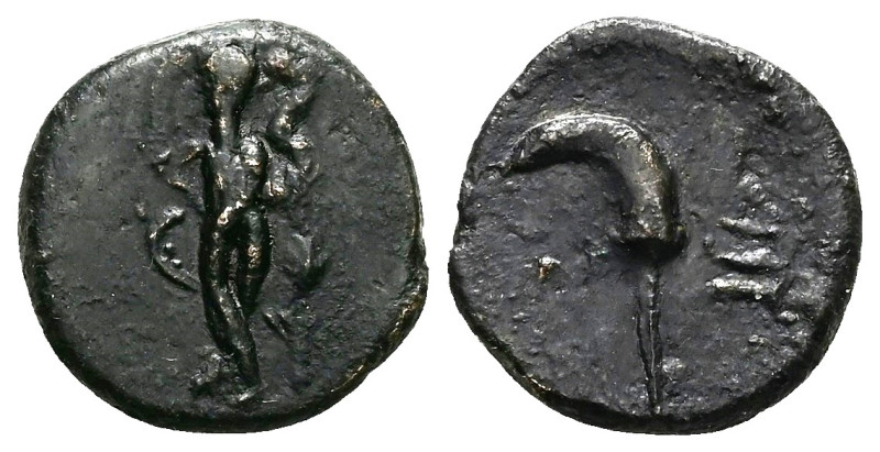 Pisidia. Etenna. Ae, 3.83 g 17.41 mm. 100-0 BC.