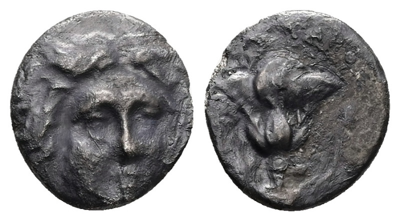 Caria. Rhodes. AR Hemidrachm, 1.88 g 14.23 mm. Circa 275-250 BC.