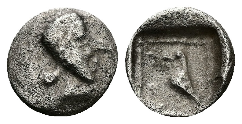 Cilicia, Uncertain. AR Tetartemorion, 0.14 g 6.25 mm. Mid 5th century BC.