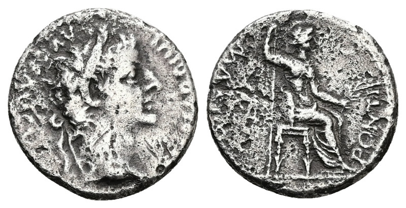 Tiberius, AD 14-37. AR, Denarius, "Tribute Penny" type. 3.13 g. 17.50 mm. Lugdun...