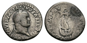 Titus, AD 79-81. AR, Denarius. 2.73 g. 17.61 mm. Rome.