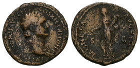 Domitian, AD 81-96. AE, As. 10.97 g. 28.40 mm. Rome.