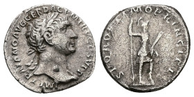 Trajan, AD 98-117. AR, Denarius. 2.94 g. 18.81 mm. Rome.