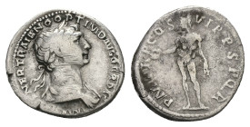 Trajan, AD 98-117. AR, Denarius. 3.33 g. 19.45 mm. Rome.