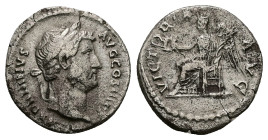 Hadrian, AD 117-138. AR, Denarius. 2.94 g. 17.96 mm. Rome.