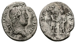 Hadrian, AD 117-138. AR, Denarius. 2.71 g. 18.26 mm. Rome.