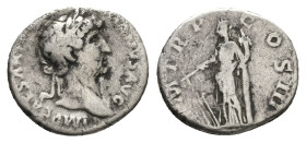 Hadrian, AD 117-138. AR, Denarius. 3.10 g. 17.57 mm. Rome.