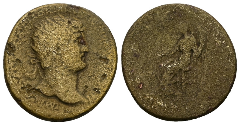 Hadrian, AD 117-138. AE, As. 12.16 g. 26.94 mm. Rome.
