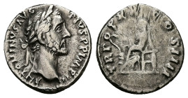 Antoninus Pius, AD 138-161. AR, Denarius. 3.24 g. 17.24 mm. Rome.