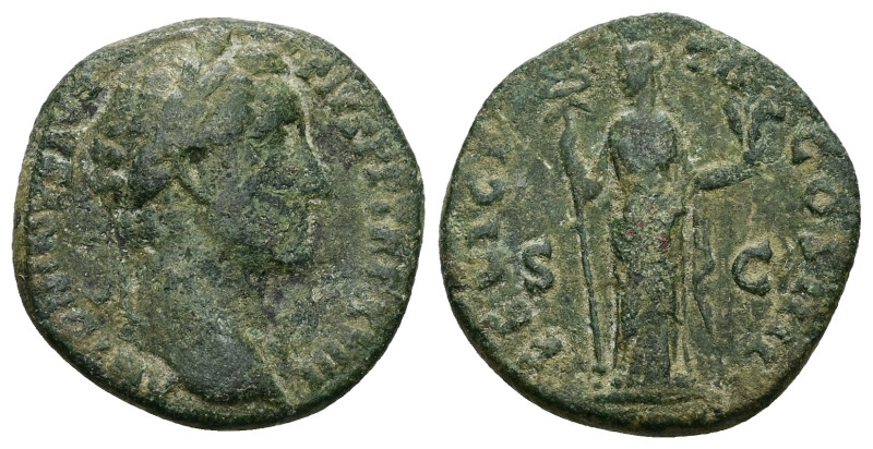 Antoninus Pius, AD 138-161. AE, As. 9.45 g. 25.45 mm.