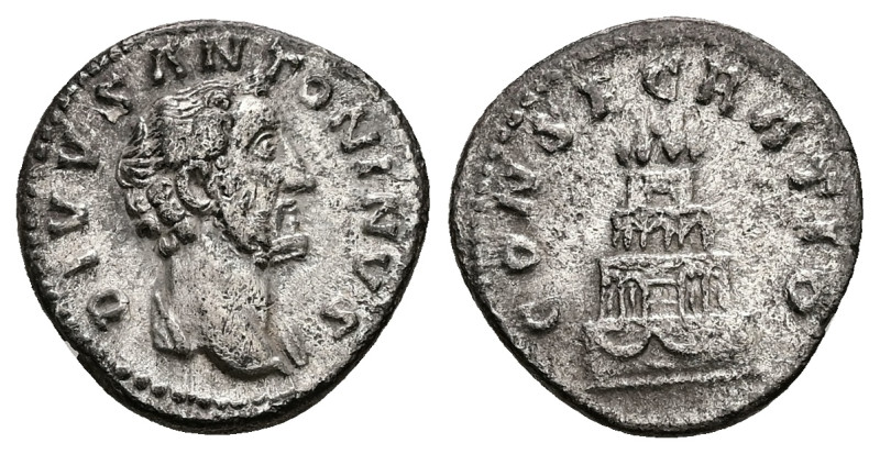 Divus Antoninus Pius, Died AD 161. AR, Denar. 2.60 g. 17.90 mm. Rome.