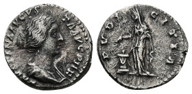 Faustina II, AD 147-175. AR, Denarius. 3.20 g. 17.75 mm. Rome.
